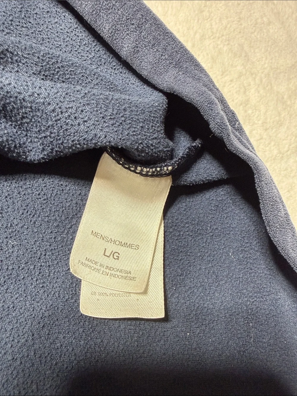 The North Face Navy Blue 1/4 Zip Fleece Pullover